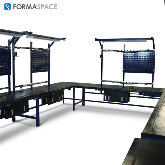 u-shaped workbench for electronics manufacturing