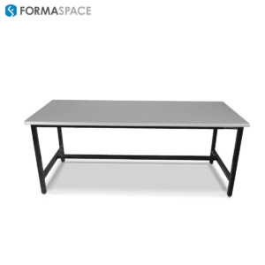 Basix workbench with gray laminate countertop