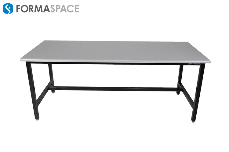 Basix workbench with gray laminate countertop