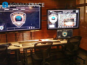 police command monitoring work station