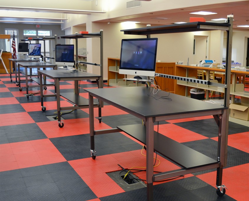 makerspace prep school workbenches