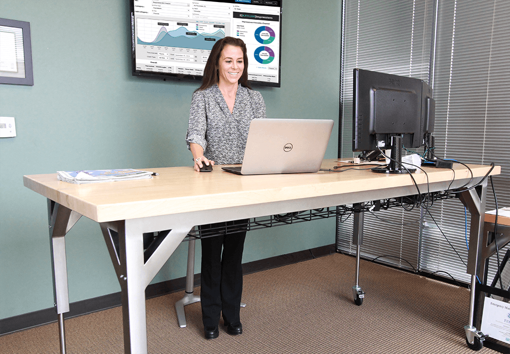 sit-to-stand desk