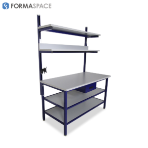 Industrial Workbench Benchmarx with Upper and Full Depth Lower Shelves