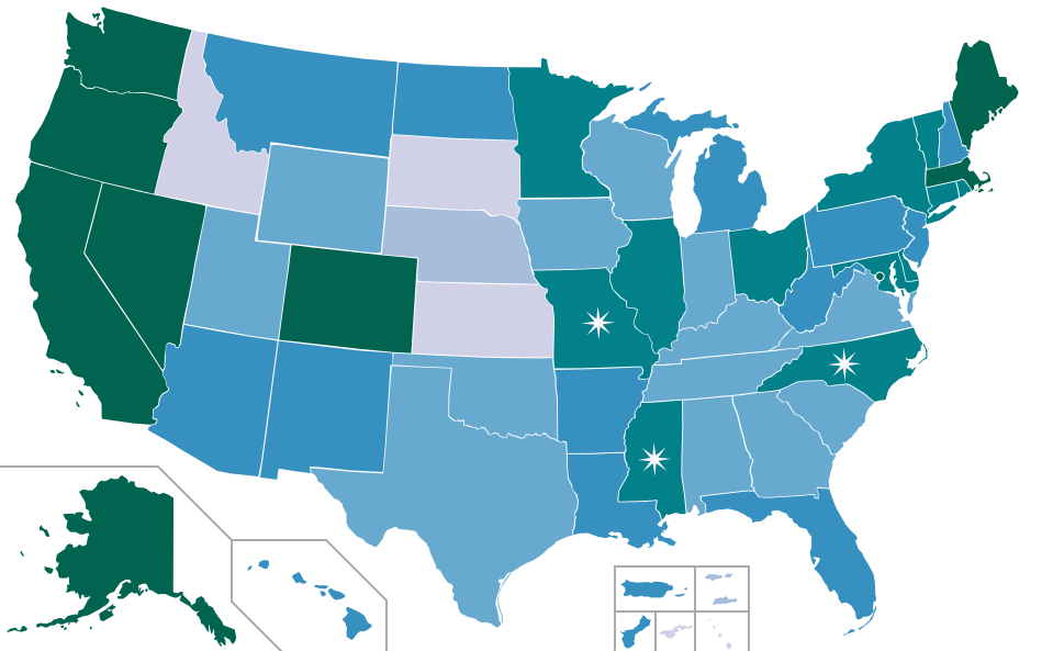map of us state cannabis - image by wikipedia