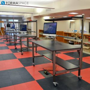 makerspace prep school workbenches