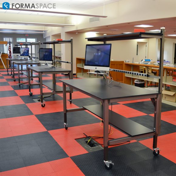 prep school workbenches table makerspace