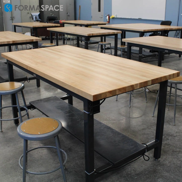 custom made workbenches for a technical college