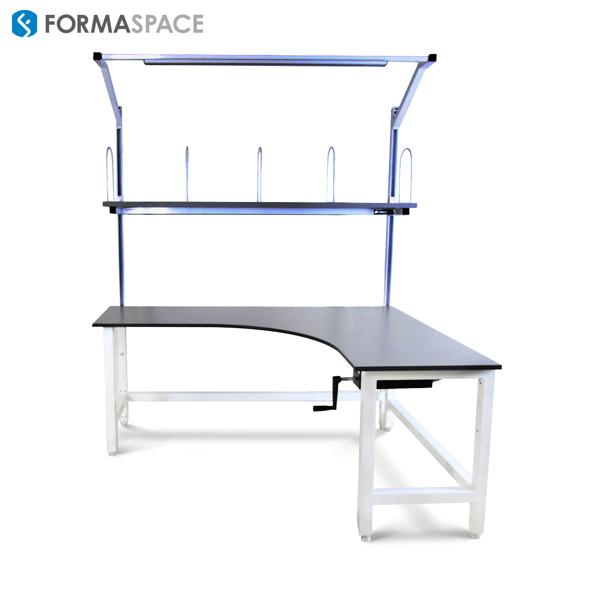 adjustable height corner workbench for pharmaceutical company