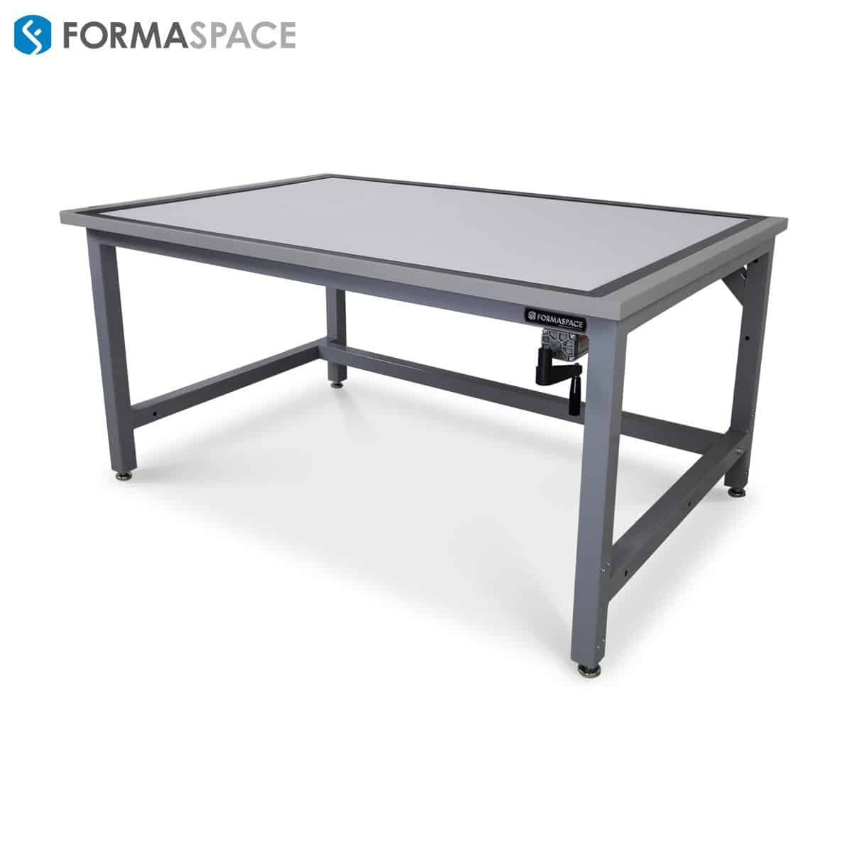 Height Adjustable Drafting Table with Lighted Surface