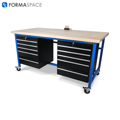 mobile tool bench for makerspace