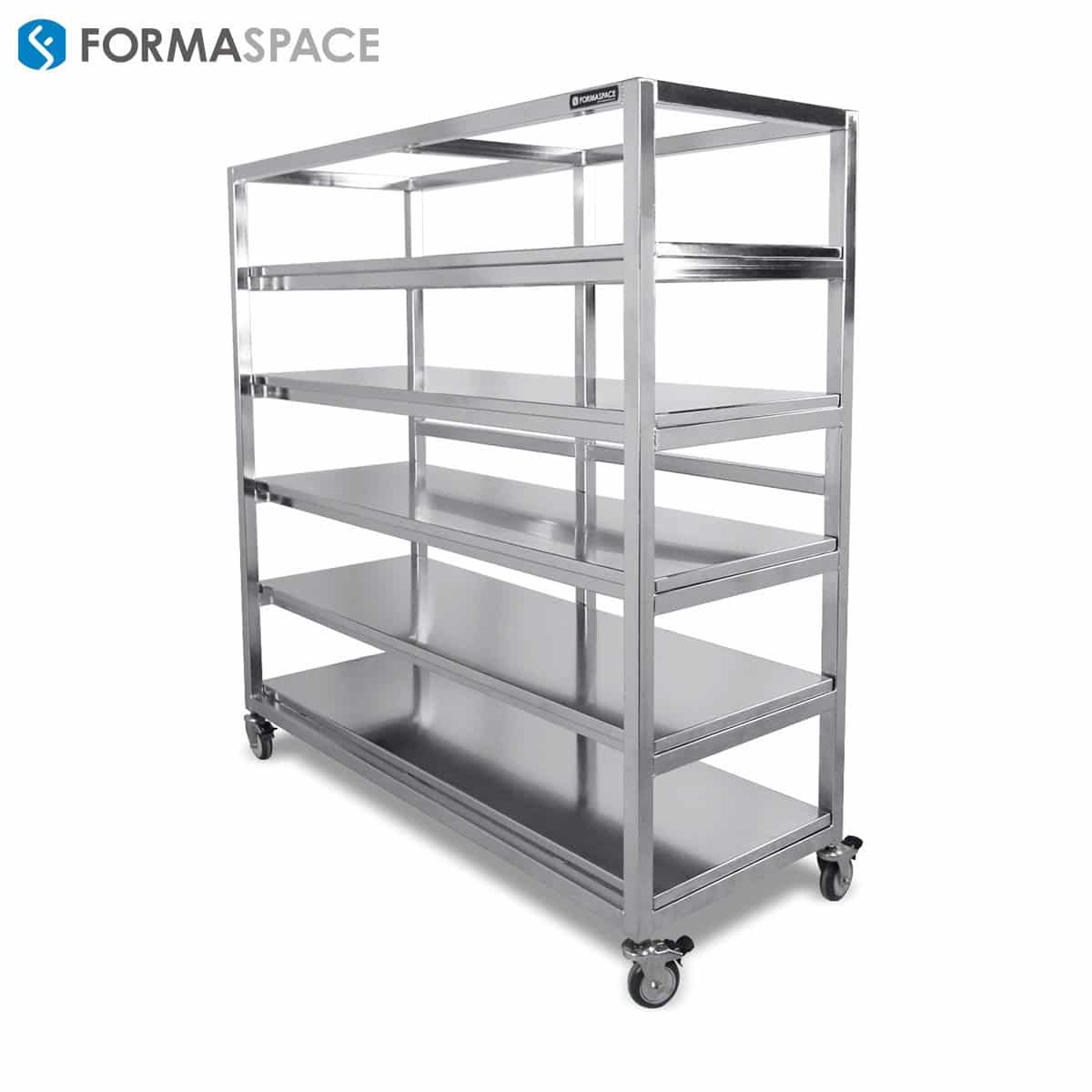 mobile stainless steel shelving system