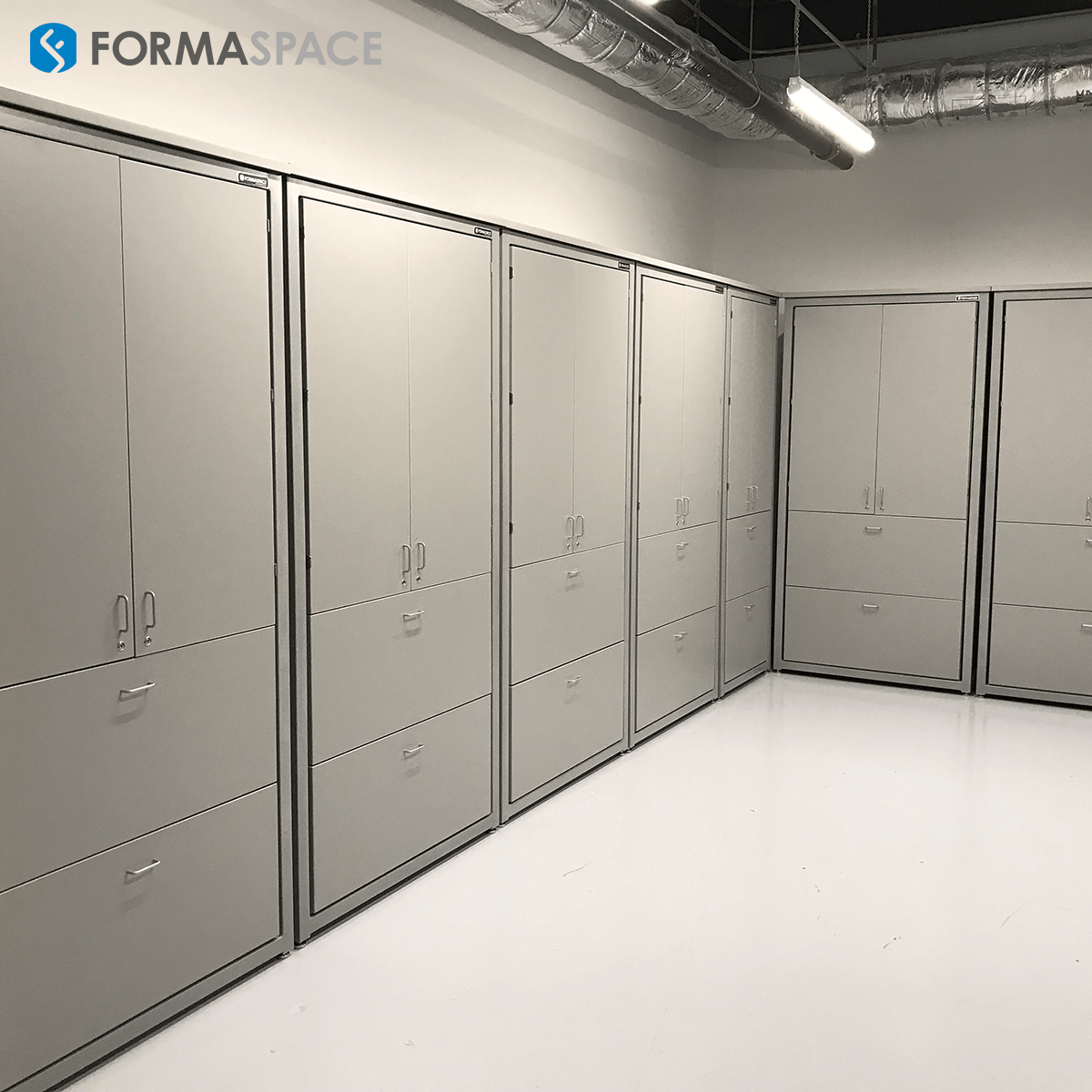 locking storage cabinets for a lab