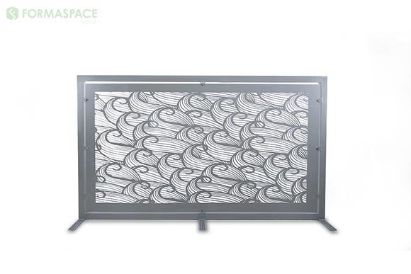 silver gray wave gallery panel