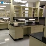 Chemical Resistant Casework with Lab Service Connection & Fume Hoods