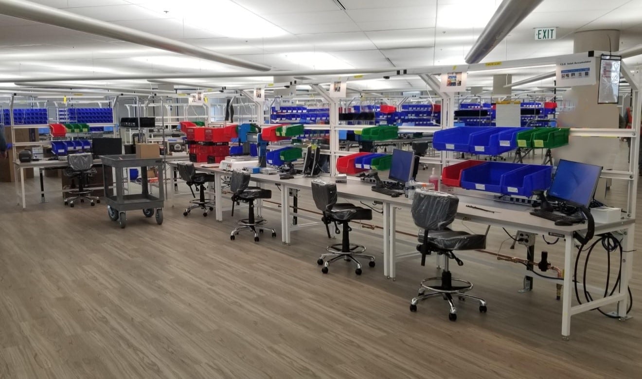 esd workbenches general motors manufacturing facility