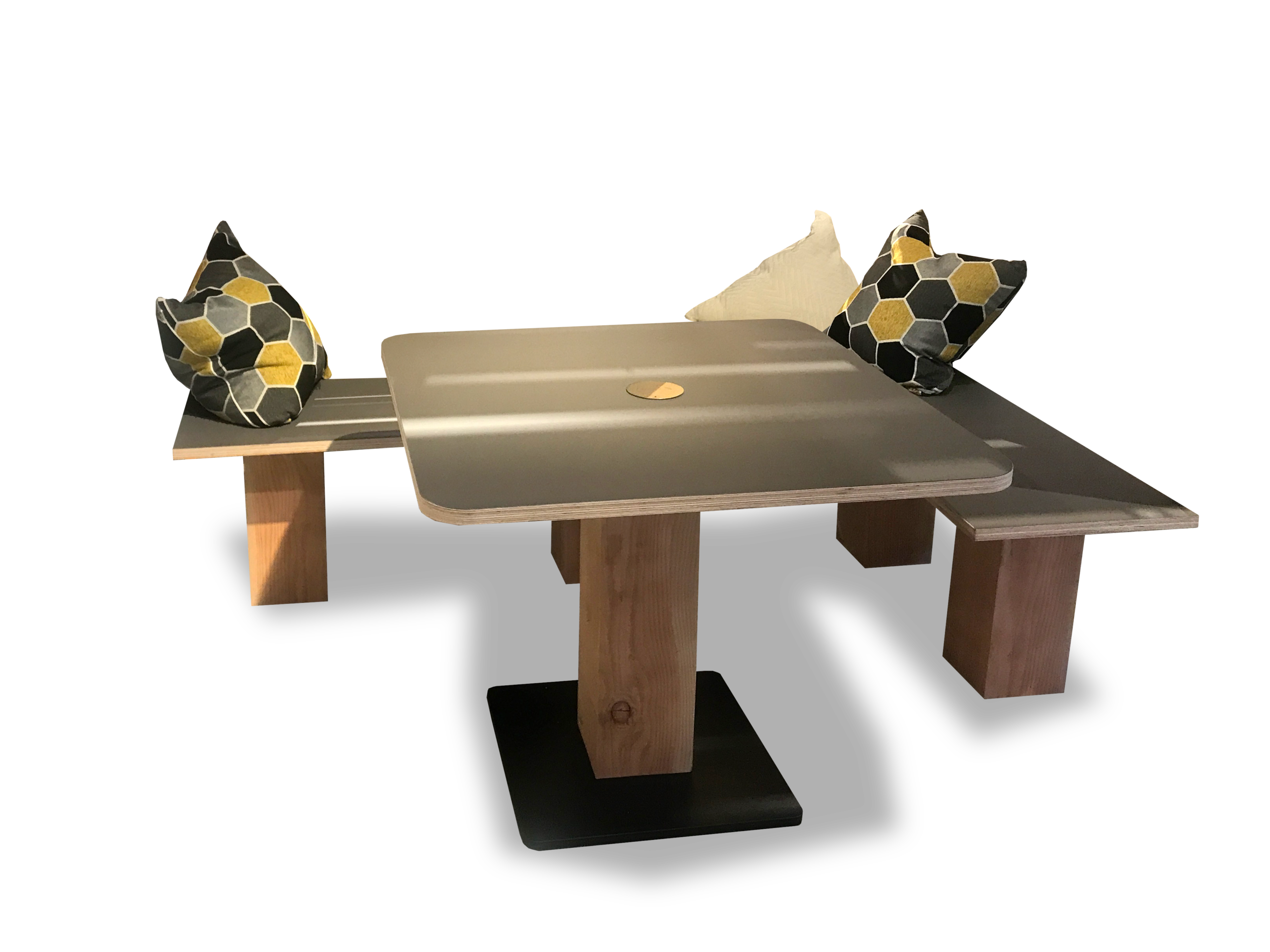 custom corner table for home or resimercial settings