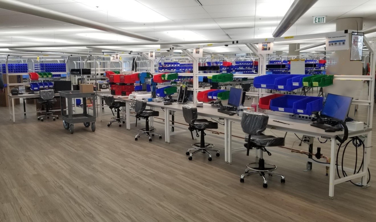 GM factory workstations for new ventilator assembly plant