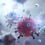 ingested nanorobots around a human cell used for curing medical conditions