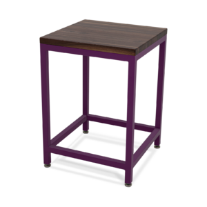 Walnut Top Purple Side Table