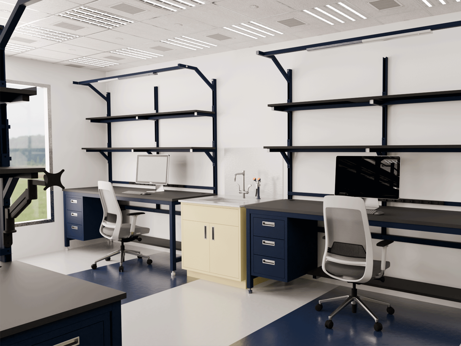 benchmarx lab with sapphire blue powder coat