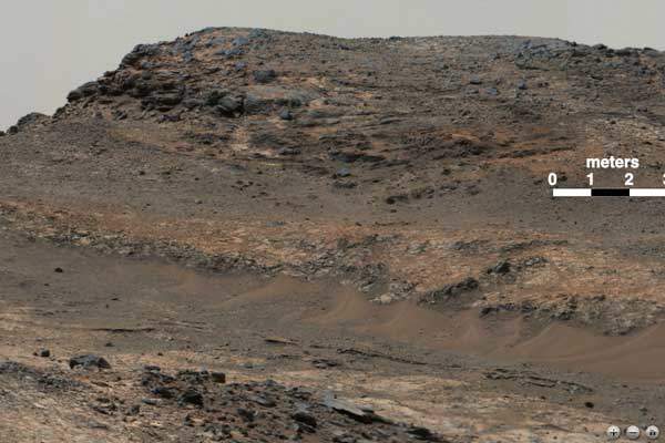 NASA Mars Rover Curiosity sends us the latest tantalizing landscape photography of Mount Sharp, taken with the cameras Mast Cam. We can only assume virtual-reality hiking of Mars is already in development. Click image for more information.
